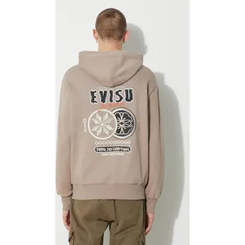 Dámská mikina Bavlněná mikina Evisu Double Kamon EMB, XL, béžová, 80X
