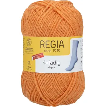 Příze Regia 4-Ply Uni 1054 Tykvová 210m/50g (Ponožková příze Regia Uni 4-Ply 1054 Kürbis)