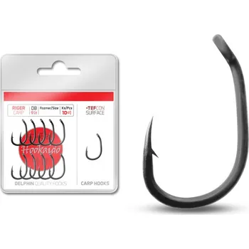 Rybářský háček Háček Delphin HKD RIGER tefcon / 10+1ks|veľ.4