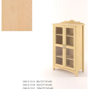 Knihovna Stylová dvoudveřová Vitrína střední CASTELLO B12 - Buk