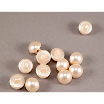 Knoflík Knoflík perlička se spodním přišitím - světlá lososová - průměr 0,9 cm