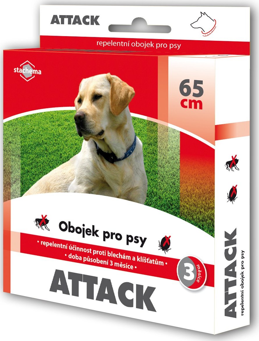ATTACK Antiparazitní obojek pro psy 65 cm