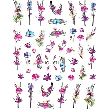 Samolepky na nehty - Laser Leaf JO-1671