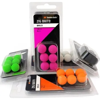 Nástraha - Zig-Balls 14 mm / 6ks - fluo černá