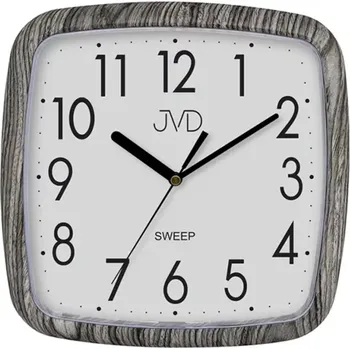 Hodiny JVD Netikající tiché hodiny v imitaci dřeva JVD H615.19 (sweep - plynulý chod - netikající hodiny)