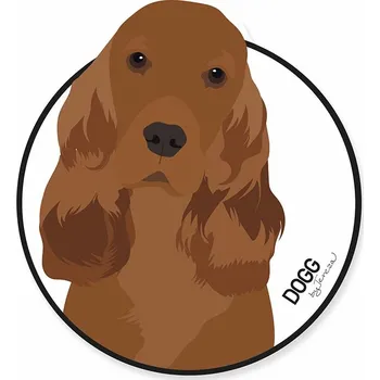 samolepka DOGG Samolepka Kokršpaněl - kruh s bílým pozadím