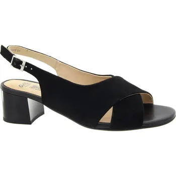 Dámské sandále ARA Dámské černé kožené sandály na podpatku 1225605-01-255 Velikost 38