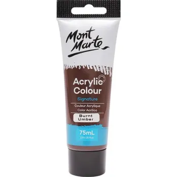 Výtvarná barva MontMarte Mont Marte akrylová barva,75ml, hnědá Umbra pálená (Burnt Umber), tuba