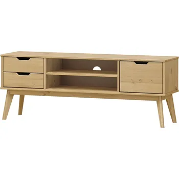 Televizní stolek TV stolek SIMIR 1D2S, masiv borovice/vosk + vyzvednutí ZDARMA