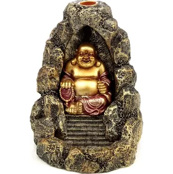 Žertovný předmět Buddhův vodopád s tekoucím dýmem – Veselý Buddha