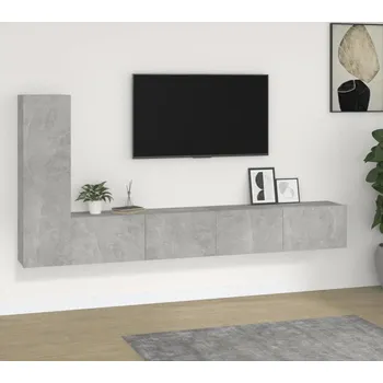 Obývací stěna vidaXL 3dílný set TV skříněk kompozitní dřevo [3114321] Barva: Betonová šedá