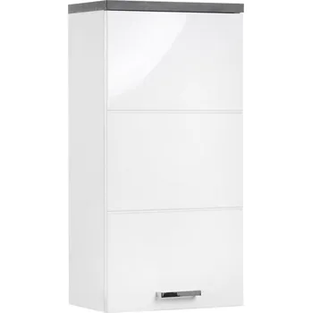 Koupelnový nábytek Závěsná skříňka ELZA 1D, bílá/beton + vyzvednutí ZDARMA