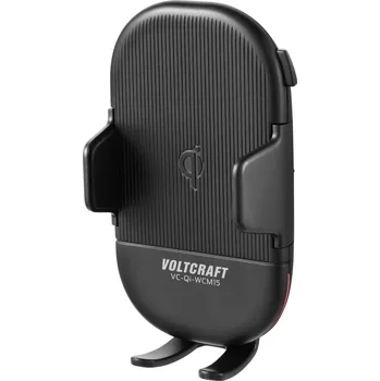 VOLTCRAFT VC-Qi-WCM15 upevnění na ventilační mřížku držák mobilního telefonu do auta s funkcí indukčního nabíjení 55 - 89 mm 4 - 6.7 palec