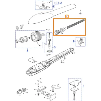 Pohon brány Nice PRPL04 šroubovice pro Pluto 4000