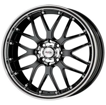 Alu kolo alu-kola PLATIN P61 Black S 8x18, 5x114.3 ET48, černý-leštěný límec