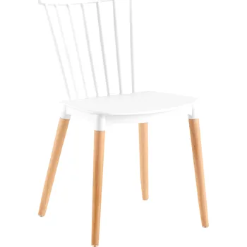 Jídelní židle, bílá/buk, ZOSIMA