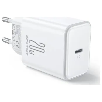 JOYROOM | Joyroom JR-TCF06 síťová nabíječka USB-C 20W + kabel USB-C, bíla