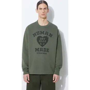 Pánská mikina Bavlněná mikina Human Made Military Sweatshirt, M, zelená, 91X