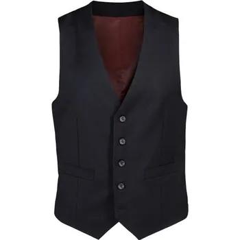 Pánská vesta Charles Tyrwhitt Natural Stretch Twill Vest — Black