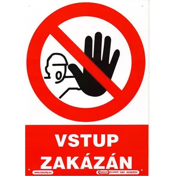tabulka - VSTUP ZAKÁZÁN 210x297mm (A4) PH
