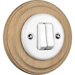 Elhard KV5005WN Keramik vyp. č.5 - kulatý, klapka, bílý / sv. dřevo - komplet