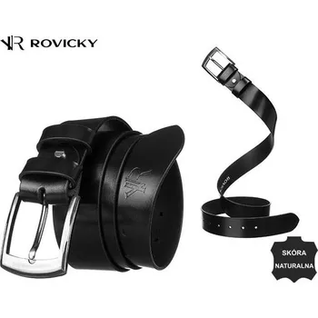 Opasek Rovicky Pánský opasek s klasickou sponou Tharasetus černá 105cm