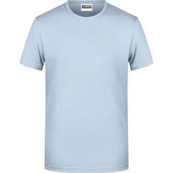 Pánské tričko James & Nicholson Základní tričko Basic T James and Nicholson 100% organická bavlna Barva: modrá světlá, Velikost: XL JN8008