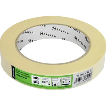 Zakrývací fólie na malování SPOKAR a.s. MASKOVACÍ PÁSKA LAKÝRNICKÁ Vyberte šířku (mm): 19