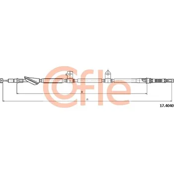 Lanko parkovací brzdy Tažné lanko, parkovací brzda COFLE 92.17.4040