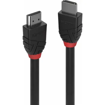 Video kabel Lindy Black Line - Standard - HDMI kabel - HDMI samec na HDMI samec - 10 m - trojitá izolace - černá - kulatá, podporuje 4K 30 Hz (4096 x 2160)