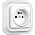 Elhard KV6100W Keramik zásuvka - hranatá, bílá - komplet