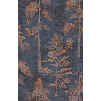 Tapeta Graham & Brown Premium Modro-hnědá vliesová tapeta na zeď, les, stromy, 121427, New Eden, Graham&Brown Premium, velikost 10 x 0,52 m