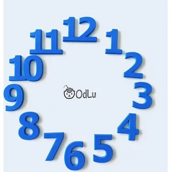 Hodinové arabské číslice 4cm modré