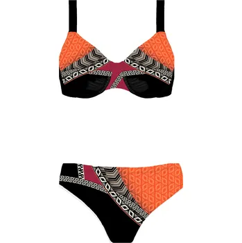 Dámské plavky Dvojdílné plavky Naturana 77045 Barva: červené, Velikost: 40D