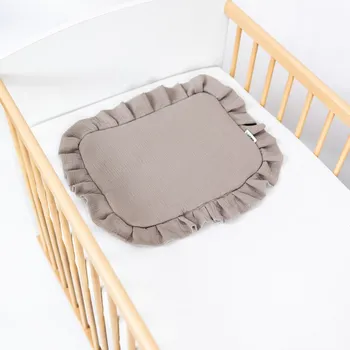 Kojenecká souprava Tulimese Mušelínová souprava s volánem béžová VARIANTA PROVEDENÍ: SAMOSTATNÝ POLŠTÁŘEK