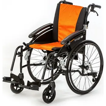 Invalidní vozík Excel G-Logic Barva čalounění: Oranžová, Barva rámu: Stříbrná