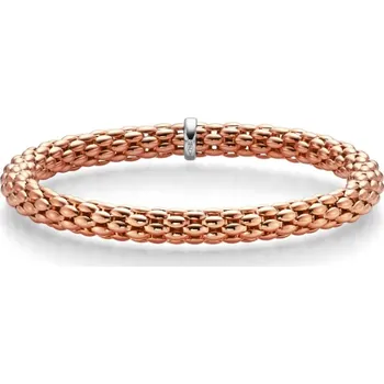 Náramek Proplétaný náramek Zea Barva kovu: Růžové zlato, Průměr: 50 mm (zápěstí 16 - 17 cm)