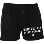 Trenýrky - Usmívej se, vyletí ptáček! (Pánské bavlněné trenky s vtipným potiskem – Usmívej se)