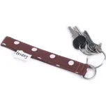 Iridog Klíčenka KEYS hnědá s puntíky š2 cm x d16 cm