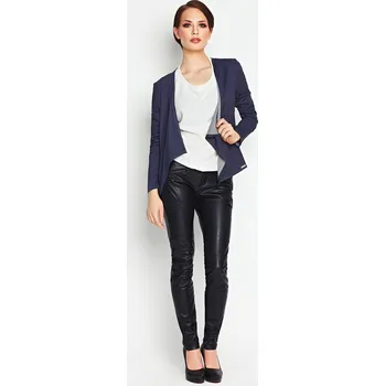 Dámské sako Elegantní blejzer s dlouhým rukávem A096 Barva: Tmavě Modrá, Velikost: S