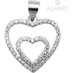 Stříbrný přívěsek srdce se zirkony