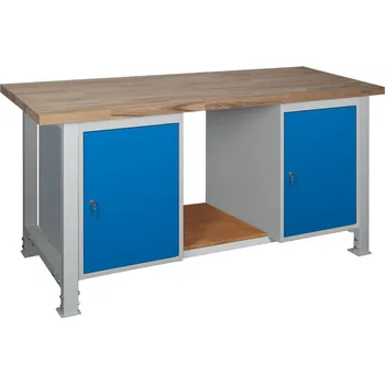 Dílenský stůl Dílenský stůl MASTER 170 cm, 2 kontejnery M1