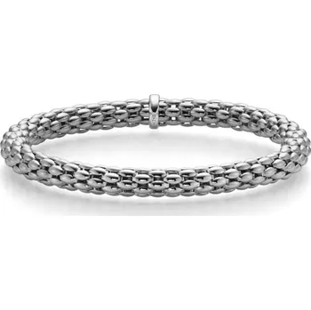 Náramek Proplétaný náramek Zea Barva kovu: Bílé zlato, Průměr: 50 mm (zápěstí 16 - 17 cm)