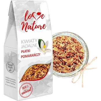 Jedlá dekorace na dort Love Nature Sušené jedlé květy 20 g pomeranč