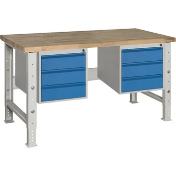 Dílenský stůl Dílenský stůl PROFI stavitelný 150 cm, 2 x kontejner Z3