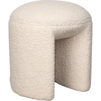Stolička White Label Bílá bouclé stolička WLL NOXX 46 cm
