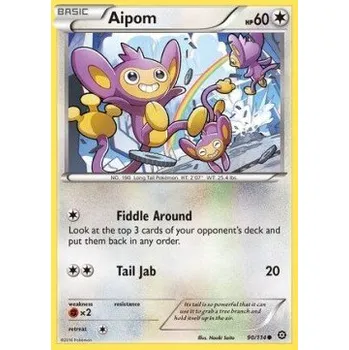 Sběratelská karetní hra Pokémon STS 090/114 Aipom - Steam Siege Stav: Excellent, Verze: REVERSE HOLO