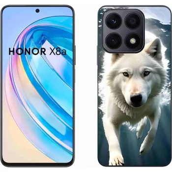 Pouzdro na mobilní telefon Gelový kryt mmCase na Honor X8a - bílý vlk