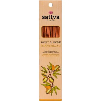 Indické sladké mandlové kadidlo (15 ks) 30 g - Sattva