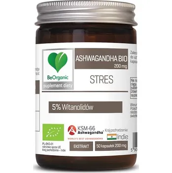 Ashwagandha extrakt bio doplněk stravy 50 kapslí (200 mg) - BeOrganic